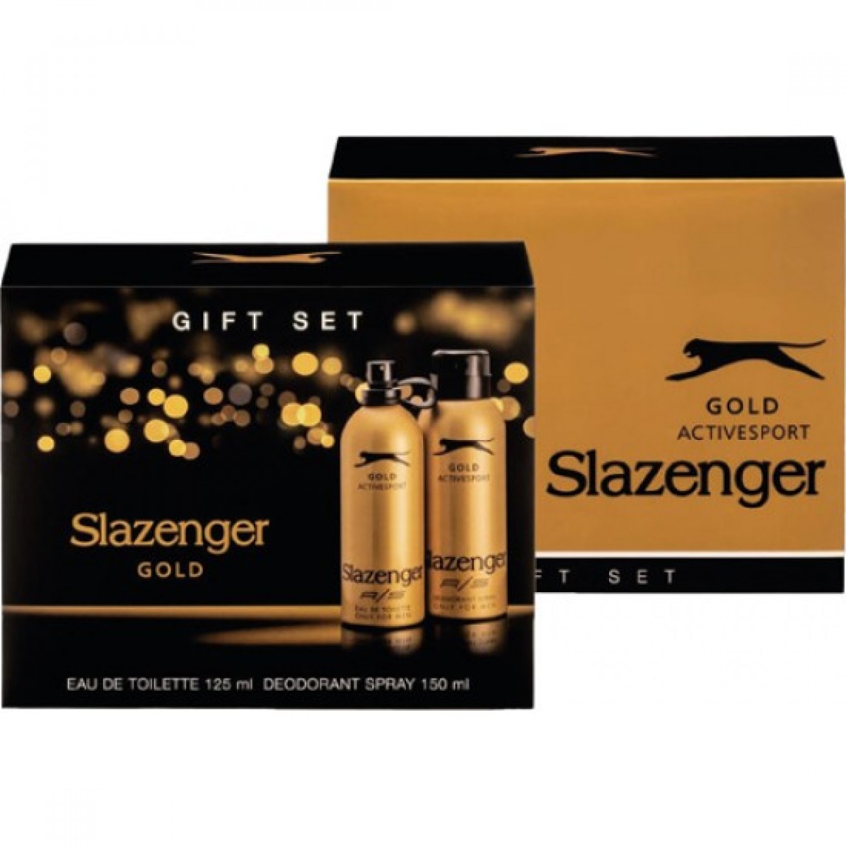 Slazenger Active Sport Gold EDT 125 ml Artı Deo Sprey 150 ml Erkek Parfüm Seti
